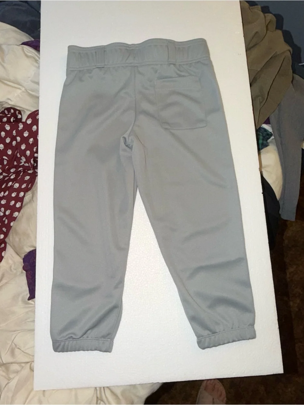 UA Boy's Grey Baseball Tball Pants Size YS EUC